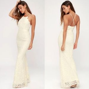 Sale! NWT Lulus Cream Lace Mermaid Dress